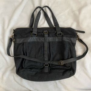 Gray weekender bag
